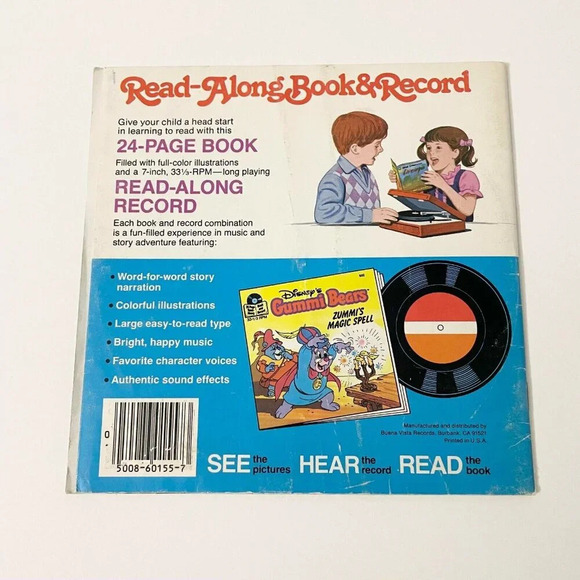 1985 Disneys Gummi Bears Gummies To The  Rescue Read Along Book Only No Record - Picture 3 of 16